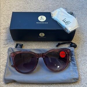 🎪Nib Reading-Sun Purple Sunglasses readers bifocal 2.5